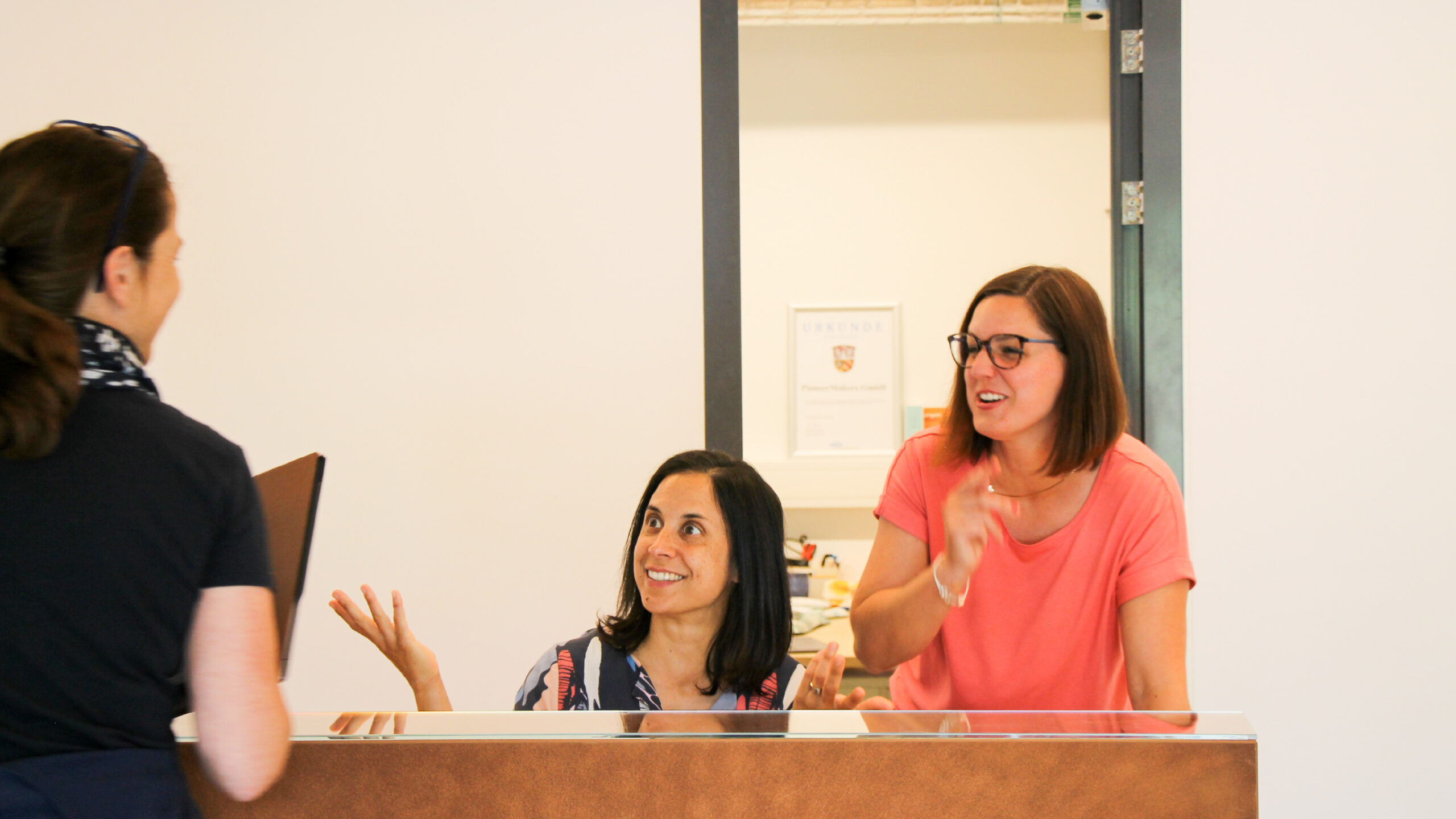 Welcome Desk, PioneerMakers, Hanau.